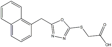 2-{[5-(naphthalen-1-ylmethyl)-1,3,4-oxadiazol-2-yl]sulfanyl}acetic acid 结构式