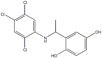 2-{1-[(2,4,5-trichlorophenyl)amino]ethyl}benzene-1,4-diol 结构式