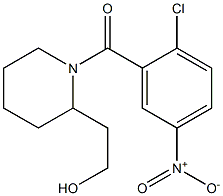 2-{1-[(2-chloro-5-nitrophenyl)carbonyl]piperidin-2-yl}ethan-1-ol 结构式