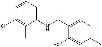 2-{1-[(3-chloro-2-methylphenyl)amino]ethyl}-5-methylphenol 结构式