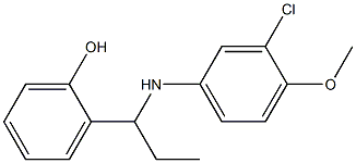 2-{1-[(3-chloro-4-methoxyphenyl)amino]propyl}phenol 结构式