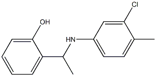 2-{1-[(3-chloro-4-methylphenyl)amino]ethyl}phenol 结构式