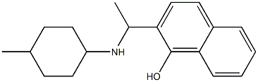 2-{1-[(4-methylcyclohexyl)amino]ethyl}naphthalen-1-ol 结构式