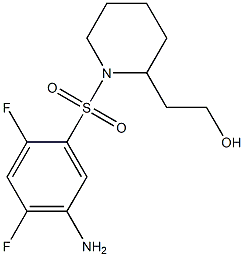 2-{1-[(5-amino-2,4-difluorobenzene)sulfonyl]piperidin-2-yl}ethan-1-ol 结构式