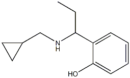 2-{1-[(cyclopropylmethyl)amino]propyl}phenol 结构式