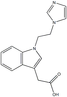 2-{1-[2-(1H-imidazol-1-yl)ethyl]-1H-indol-3-yl}acetic acid 结构式