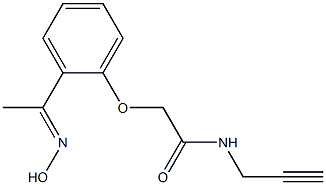 2-{2-[(1E)-N-hydroxyethanimidoyl]phenoxy}-N-prop-2-ynylacetamide 结构式