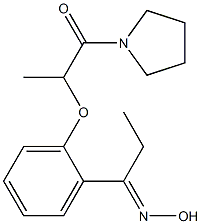 2-{2-[1-(hydroxyimino)propyl]phenoxy}-1-(pyrrolidin-1-yl)propan-1-one 结构式