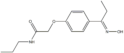 2-{4-[(1E)-N-hydroxypropanimidoyl]phenoxy}-N-propylacetamide 结构式