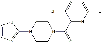 2-{4-[(3,6-dichloropyridin-2-yl)carbonyl]piperazin-1-yl}-1,3-thiazole 结构式