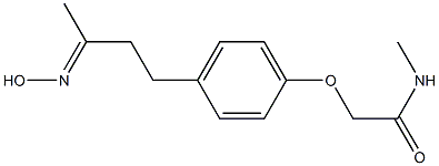 2-{4-[(3E)-3-(hydroxyimino)butyl]phenoxy}-N-methylacetamide 结构式