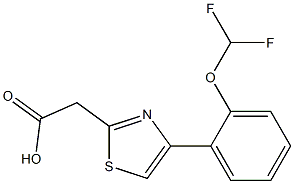 2-{4-[2-(difluoromethoxy)phenyl]-1,3-thiazol-2-yl}acetic acid 结构式