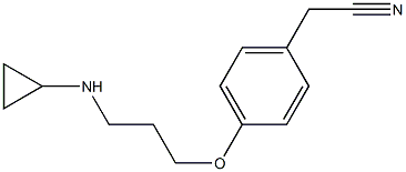 2-{4-[3-(cyclopropylamino)propoxy]phenyl}acetonitrile 结构式