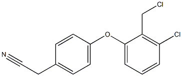 2-{4-[3-chloro-2-(chloromethyl)phenoxy]phenyl}acetonitrile 结构式