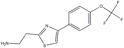 2-{4-[4-(trifluoromethoxy)phenyl]-1,3-thiazol-2-yl}ethanamine 结构式