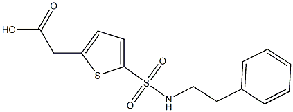 2-{5-[(2-phenylethyl)sulfamoyl]thiophen-2-yl}acetic acid 结构式