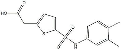 2-{5-[(3,4-dimethylphenyl)sulfamoyl]thiophen-2-yl}acetic acid 结构式