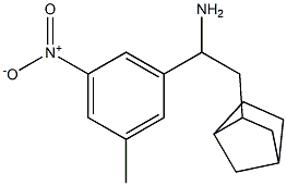 2-{bicyclo[2.2.1]heptan-2-yl}-1-(3-methyl-5-nitrophenyl)ethan-1-amine 结构式