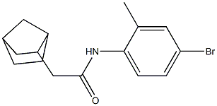 2-{bicyclo[2.2.1]heptan-2-yl}-N-(4-bromo-2-methylphenyl)acetamide 结构式