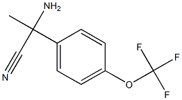 2-amino-2-[4-(trifluoromethoxy)phenyl]propanenitrile 结构式