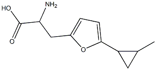 2-amino-3-[5-(2-methylcyclopropyl)-2-furyl]propanoic acid 结构式