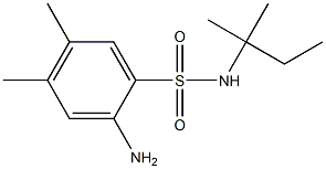 2-amino-4,5-dimethyl-N-(2-methylbutan-2-yl)benzene-1-sulfonamide 结构式