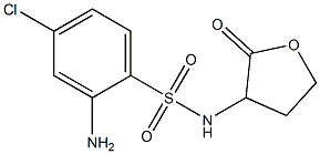 2-amino-4-chloro-N-(2-oxooxolan-3-yl)benzene-1-sulfonamide 结构式