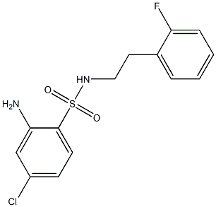 2-amino-4-chloro-N-[2-(2-fluorophenyl)ethyl]benzene-1-sulfonamide 结构式