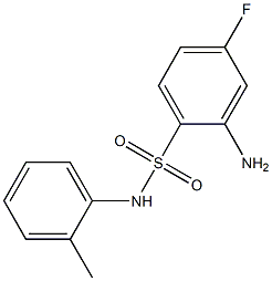 2-amino-4-fluoro-N-(2-methylphenyl)benzene-1-sulfonamide 结构式