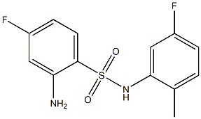 2-amino-4-fluoro-N-(5-fluoro-2-methylphenyl)benzene-1-sulfonamide 结构式