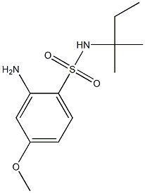 2-amino-4-methoxy-N-(2-methylbutan-2-yl)benzene-1-sulfonamide 结构式