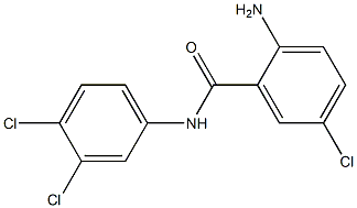 2-amino-5-chloro-N-(3,4-dichlorophenyl)benzamide 结构式