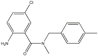 2-amino-5-chloro-N-methyl-N-[(4-methylphenyl)methyl]benzamide 结构式