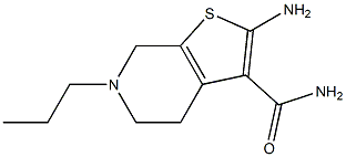 2-amino-6-propyl-4,5,6,7-tetrahydrothieno[2,3-c]pyridine-3-carboxamide 结构式
