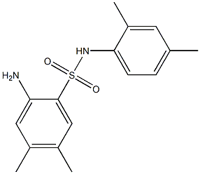 2-amino-N-(2,4-dimethylphenyl)-4,5-dimethylbenzene-1-sulfonamide 结构式