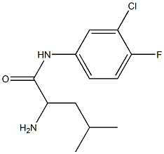 2-amino-N-(3-chloro-4-fluorophenyl)-4-methylpentanamide 结构式