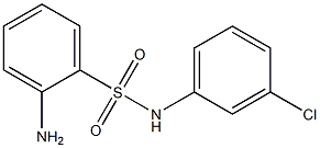 2-amino-N-(3-chlorophenyl)benzenesulfonamide 结构式