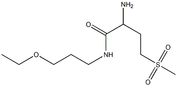 2-amino-N-(3-ethoxypropyl)-4-(methylsulfonyl)butanamide 结构式