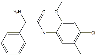 2-amino-N-(4-chloro-2-methoxy-5-methylphenyl)-2-phenylacetamide 结构式