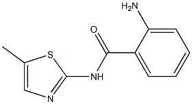 2-amino-N-(5-methyl-1,3-thiazol-2-yl)benzamide 结构式