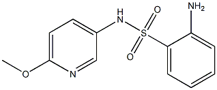 2-amino-N-(6-methoxypyridin-3-yl)benzenesulfonamide 结构式