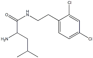 2-amino-N-[2-(2,4-dichlorophenyl)ethyl]-4-methylpentanamide 结构式