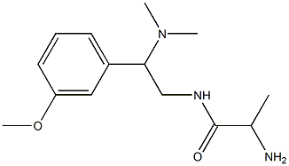 2-amino-N-[2-(dimethylamino)-2-(3-methoxyphenyl)ethyl]propanamide 结构式