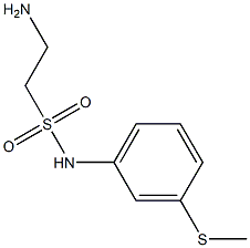 2-amino-N-[3-(methylsulfanyl)phenyl]ethane-1-sulfonamide 结构式