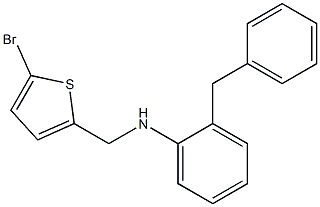 2-benzyl-N-[(5-bromothiophen-2-yl)methyl]aniline 结构式