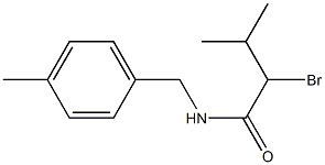 2-bromo-3-methyl-N-(4-methylbenzyl)butanamide 结构式