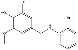 2-bromo-4-{[(2-bromophenyl)amino]methyl}-6-methoxyphenol 结构式