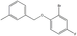 2-bromo-4-fluoro-1-[(3-methylphenyl)methoxy]benzene 结构式