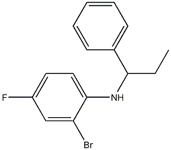 2-bromo-4-fluoro-N-(1-phenylpropyl)aniline 结构式