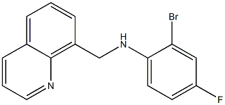 2-bromo-4-fluoro-N-(quinolin-8-ylmethyl)aniline 结构式